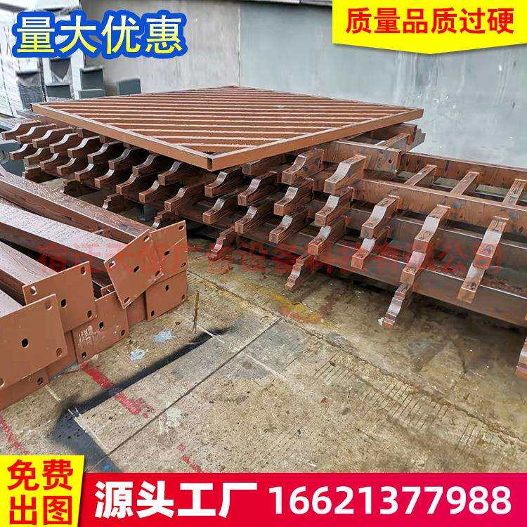 公园休息坐凳不锈钢铁艺花架休闲长廊文化建设长廊仿古木纹漆饰面