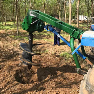 林业绿化种植挖树坑 家用四轮拖拉机后置钻坑机 冻土钻洞挖坑机