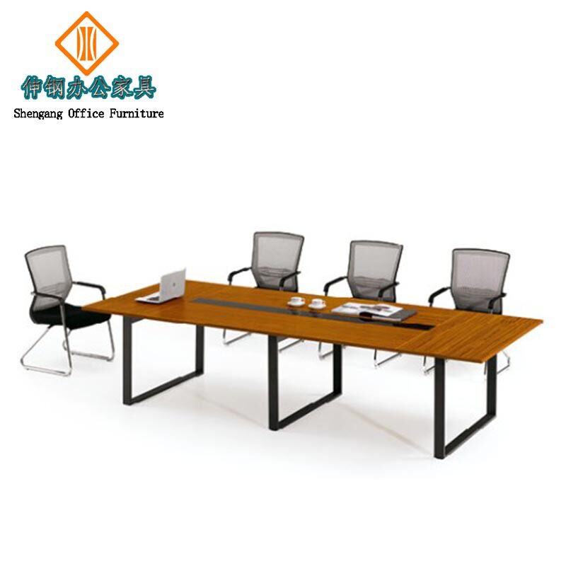 大型时尚会议长桌简易组合板式洽谈办公桌  东莞办公家具