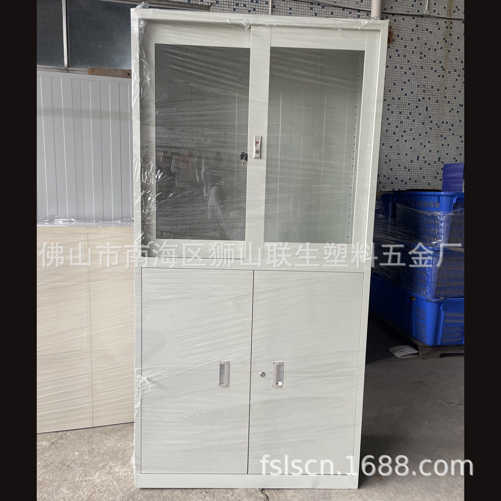 办公室铁皮文件柜资料柜五节柜钢制文件储物柜档案柜带锁落地柜