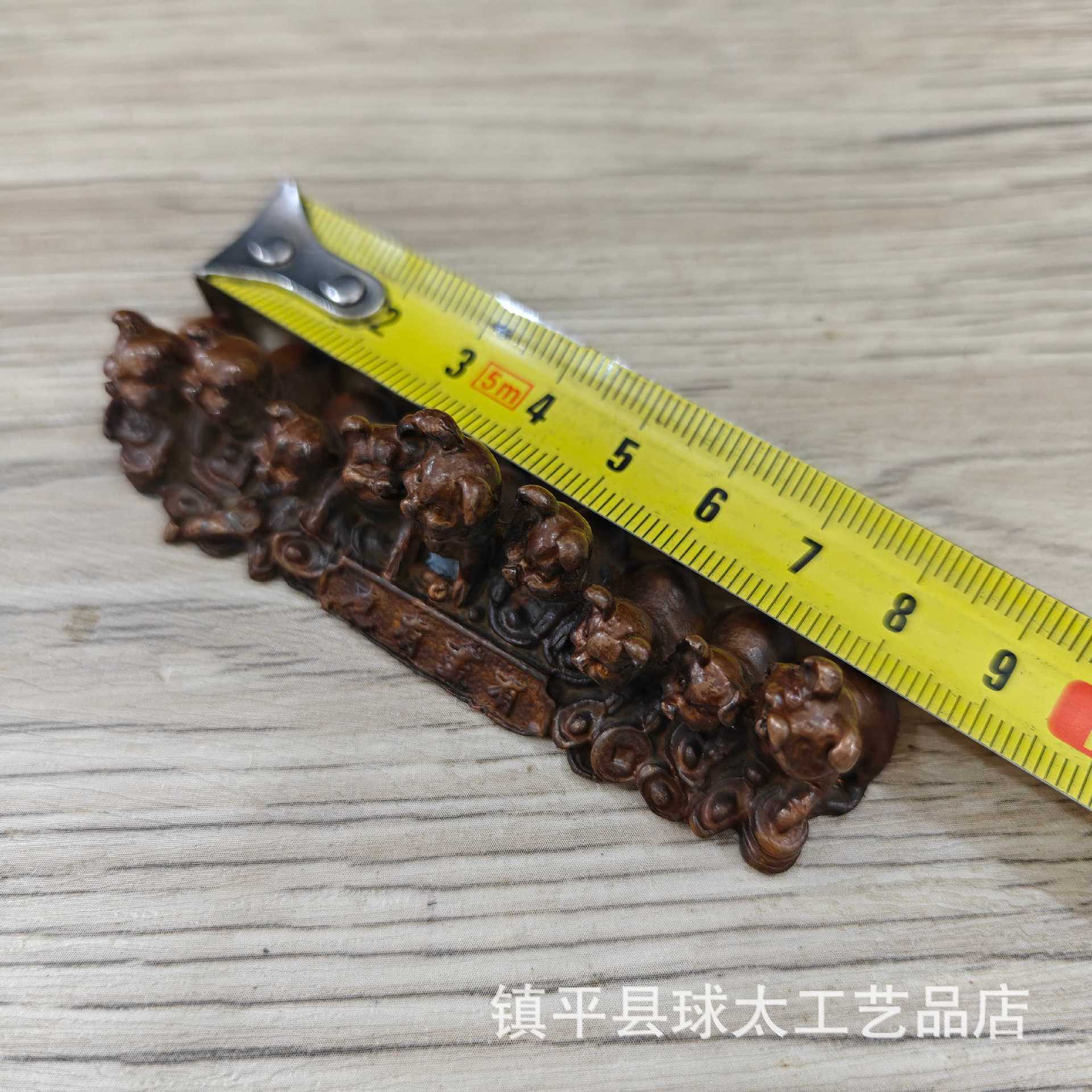 复古仿古做旧可爱小猪笔架茶宠实心合金九戒福猪一家迷你猪摆件