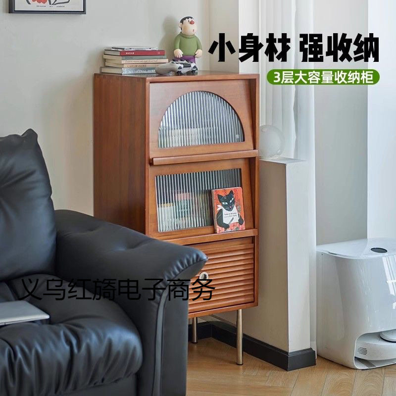 黄杨木日式复古储物边柜
