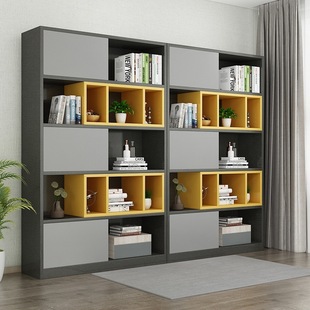 简约书架置物架落地客厅家用学生卧室柜省空间多功能儿童组合书柜