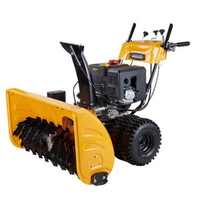 道路汽油清雪车手推式小型扫雪机15马力全齿轮除雪机物业抛雪机