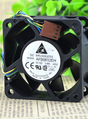 原装 台达 6025 12V 0.48A AFB0612EH 6CM/厘米PWM温控调速风扇