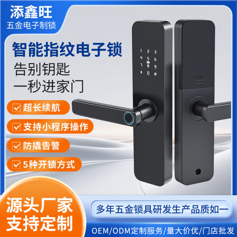 涂鸦智能指纹密码门锁家用防盗