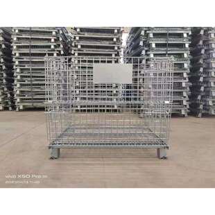 重型轮子仓储笼蝴蝶笼加轮子加中空板长1000宽800高840重型仓储笼