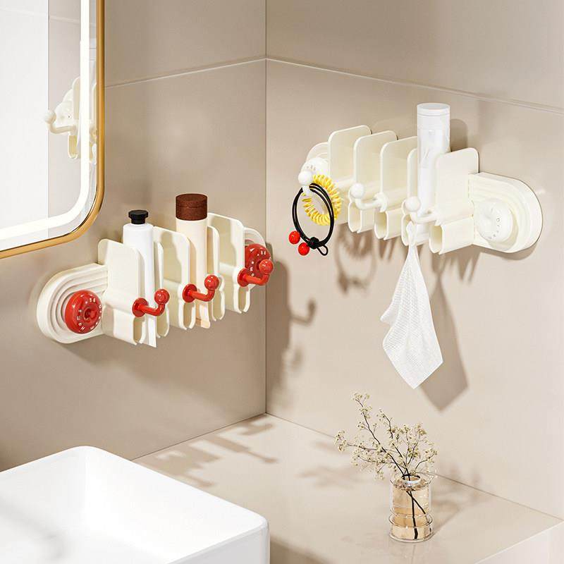 吸盘牙膏洗面奶置物架挤牙膏夹牙刷架子卫生间洗面奶壁挂上墙收纳,收纳整理,化妆品收纳架,淘宝优惠券,粉丝福利购,淘宝优惠卷