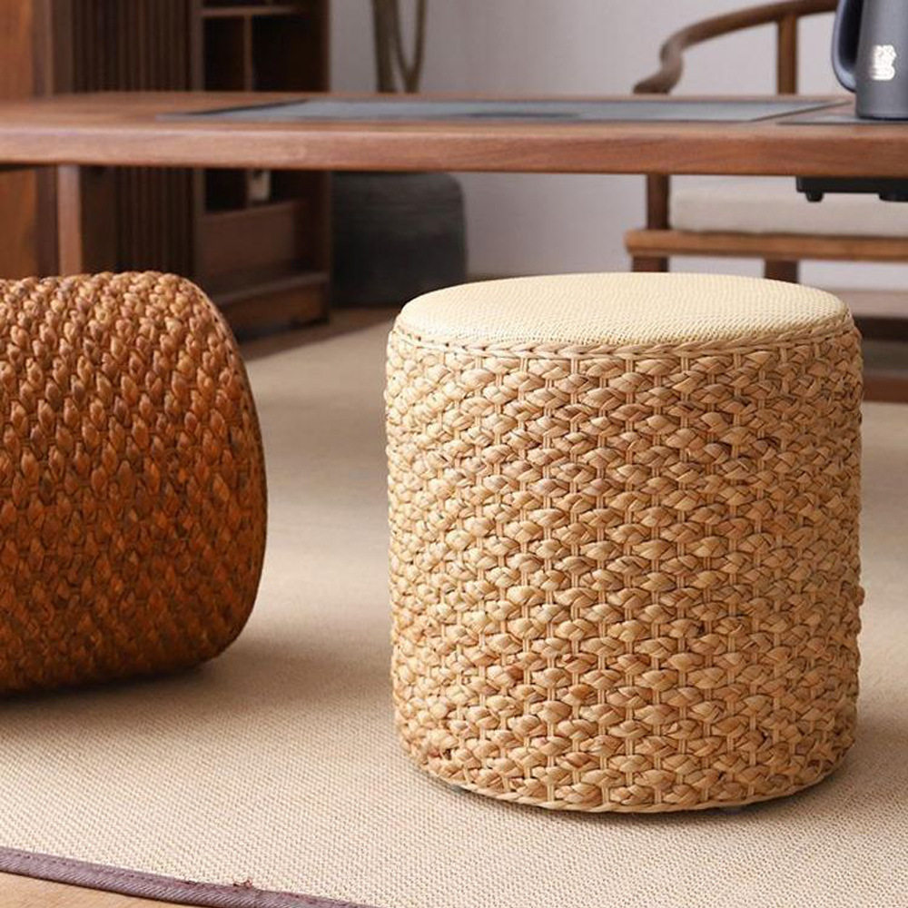 藤编矮凳创意圆凳手工草编坐墩沙发茶几凳子家用客厅创意小板凳,电子元器件市场,电线扎带/束线带,淘宝优惠券,粉丝福利购,淘宝优惠卷