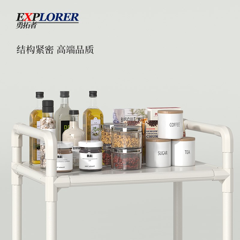 厨房微波炉置物架电m饭锅烤箱架子家用多功能双层台面一体收纳支
