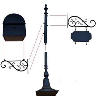 欧式铁艺别墅信箱信报箱邮筒室外防雨收件箱明信片箱婚庆道具邮箱