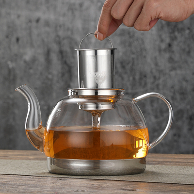 玻润耐高温玻璃茶壶电磁炉煮茶壶过滤黑茶茶具泡茶壶电陶炉加热壶