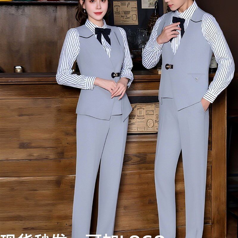 KTV男女服务员秋冬工作服马甲酒吧夜场会所少爷paSrtyk前厅工装衣