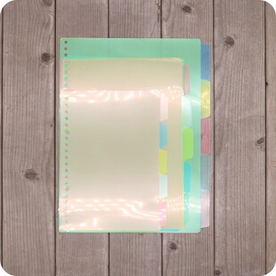 28元包邮 A4/B5/A5活页笔记本分类纸5色索引纸塑料活页本隔页纸