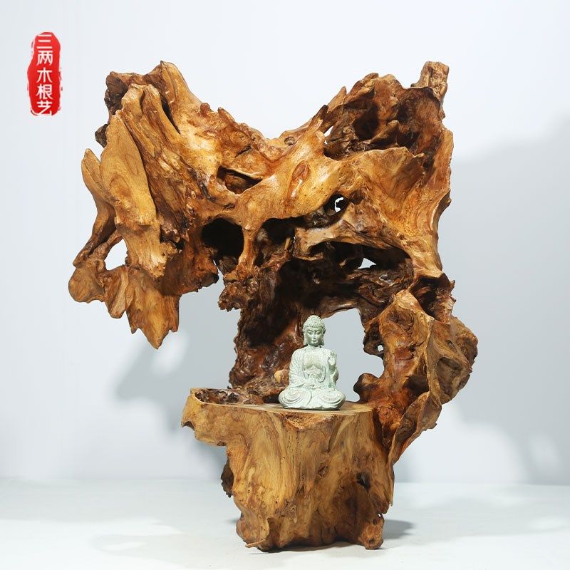风化枯木天然随形根雕根艺红杉木底座书房茶室实摆件首饰拍摄道具