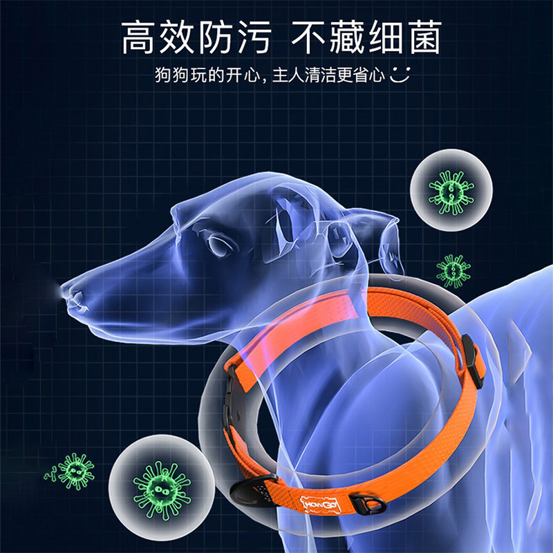 howgo宠物防污半p链项圈大中小型犬定制脖圈狗牌饰品牵引狗狗引绳