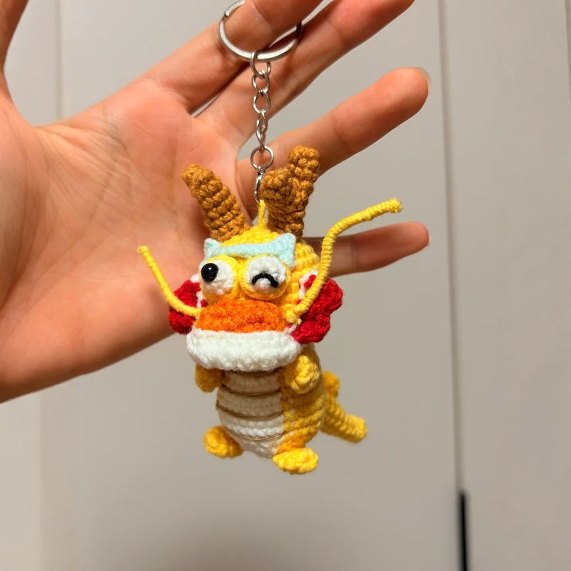 小龙小猪挂件毛线钩织diy礼物
