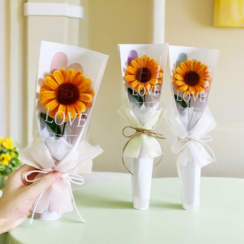 教师节礼物手工diy2025新款实用幼儿园送女老师向日葵扭扭棒花束