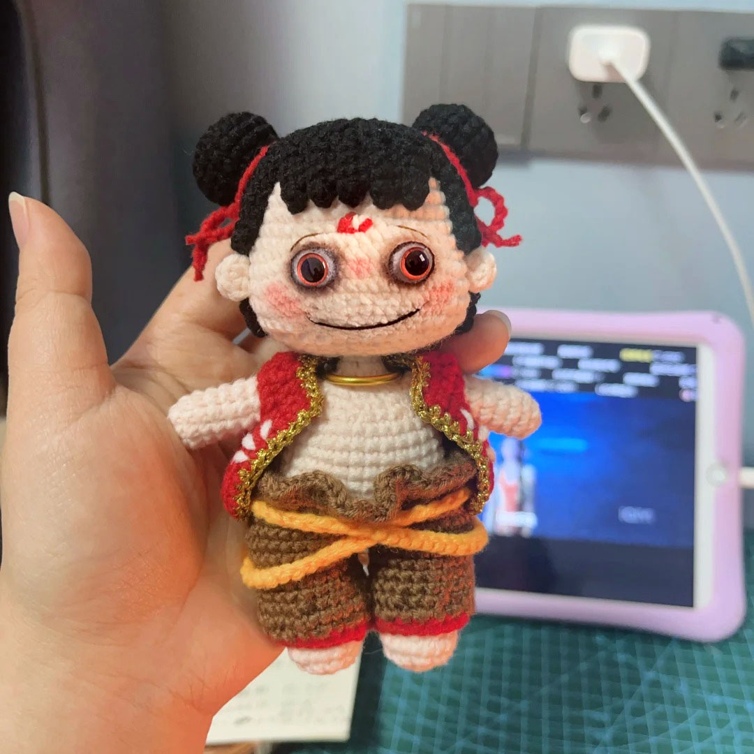 哪吒太乙飞天猪手工diy编织礼物