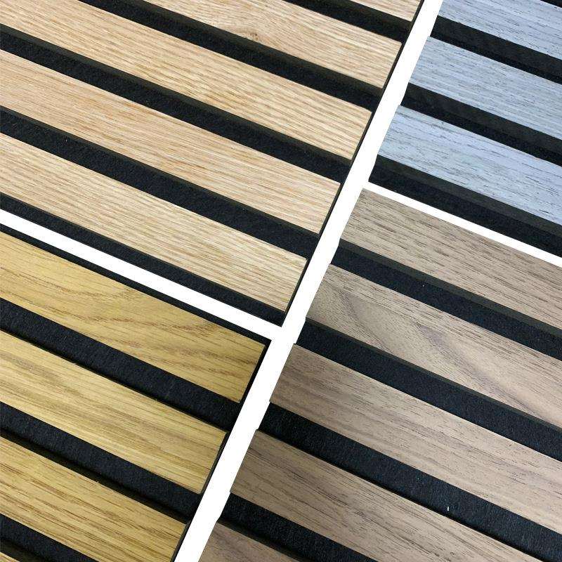 聚酯纤维木条吸音板木皮MDF墙面装饰格栅板环保木质隔音板工厂