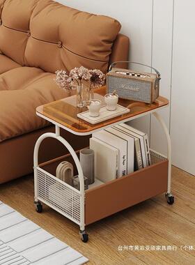 owi轻奢沙发边几可移动小推车玻璃茶几边柜创意小桌子客厅边桌置