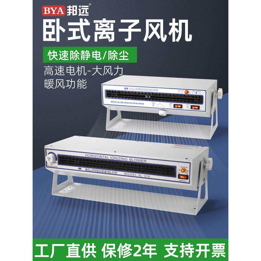 卧式除静电离子风机SL028/010大风力除尘负离子带热风工业吹风机