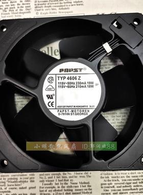德国PAPST TYP4606Z 12CM12038 115V 19/18W 双滚珠轴承散热风扇