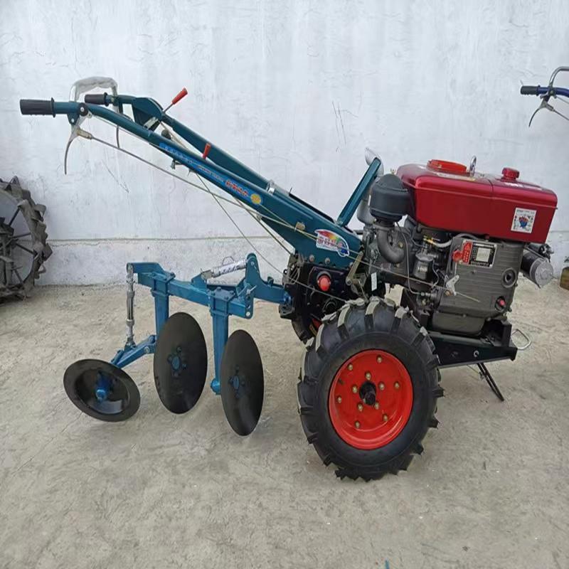 手扶柴油大马力拖拉机农耕运输硬地深翻打田机多功能手扶拖拉机