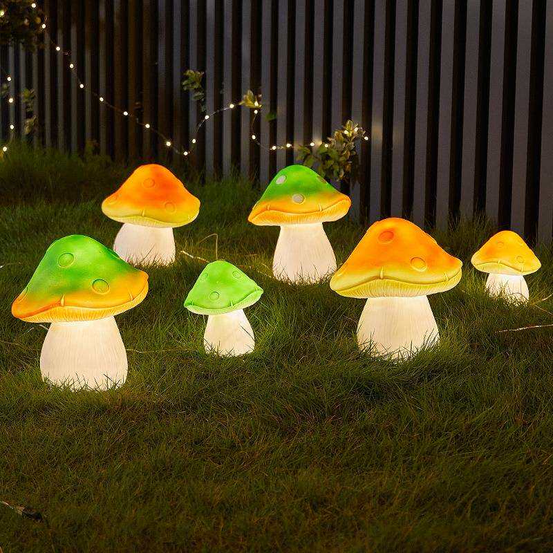 花园摆件新款发光蘑菇灯景区公园户外防雨景观装饰庭院阳台造型灯