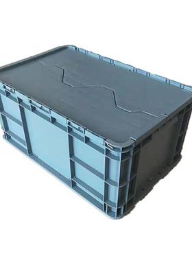 宁波600*400带盖物料物流箱 黑色配件箱 防静电塑料周转箱周转筐