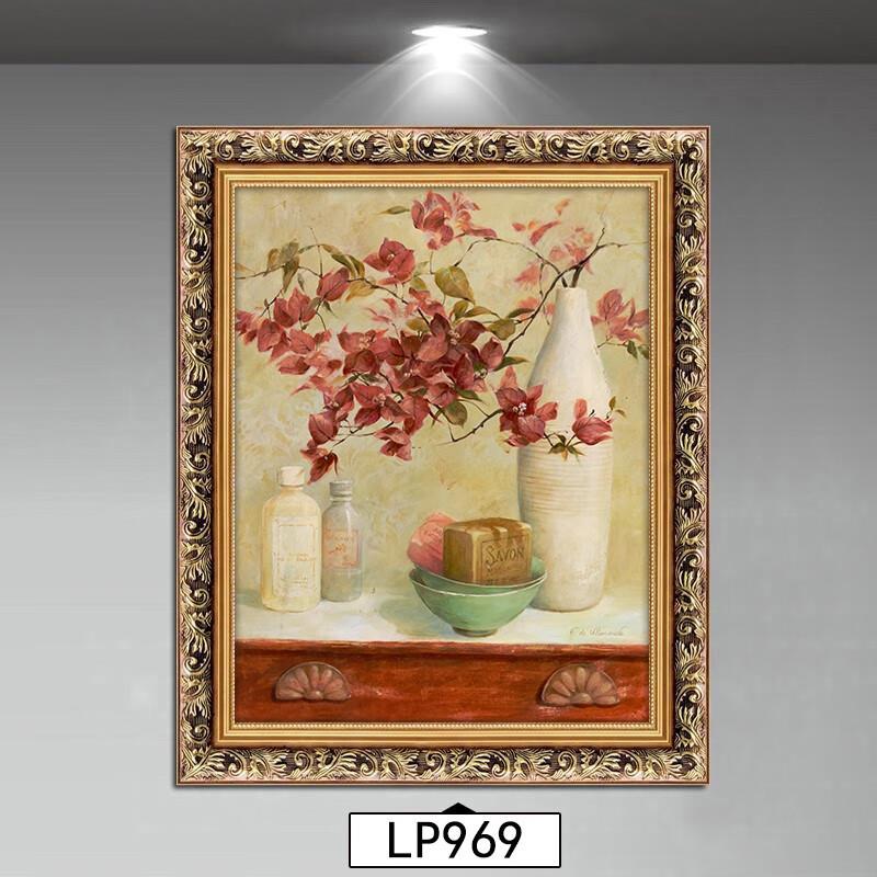 林格印象美式花瓶装饰画适合卫生间的壁画客厅画玄关酒店别墅过道
