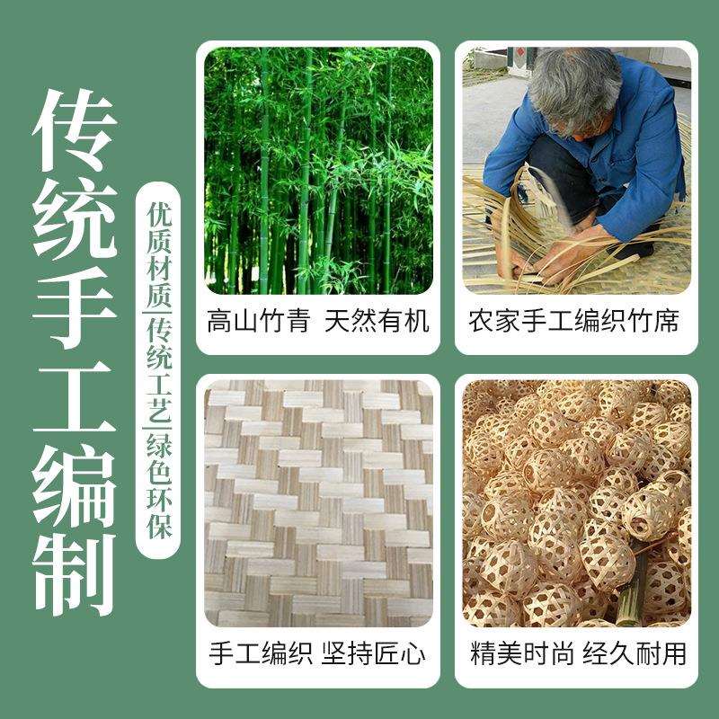 儿童手提发光中秋灯笼竹编迷你小灯笼子配件贴纸流苏手工编织