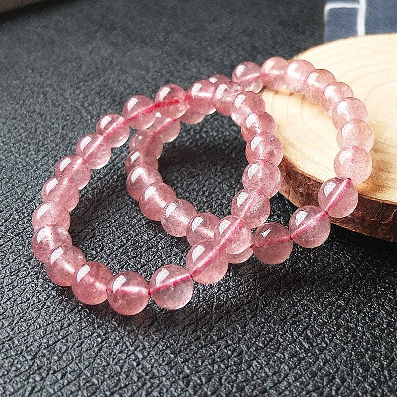 天然粉色水晶手链草莓晶手串女款单圈手链送闺蜜送礼盒好友礼物包,饰品/流行首饰/时尚饰品新,手饰/手串,淘宝优惠券,粉丝福利购,淘宝优惠卷