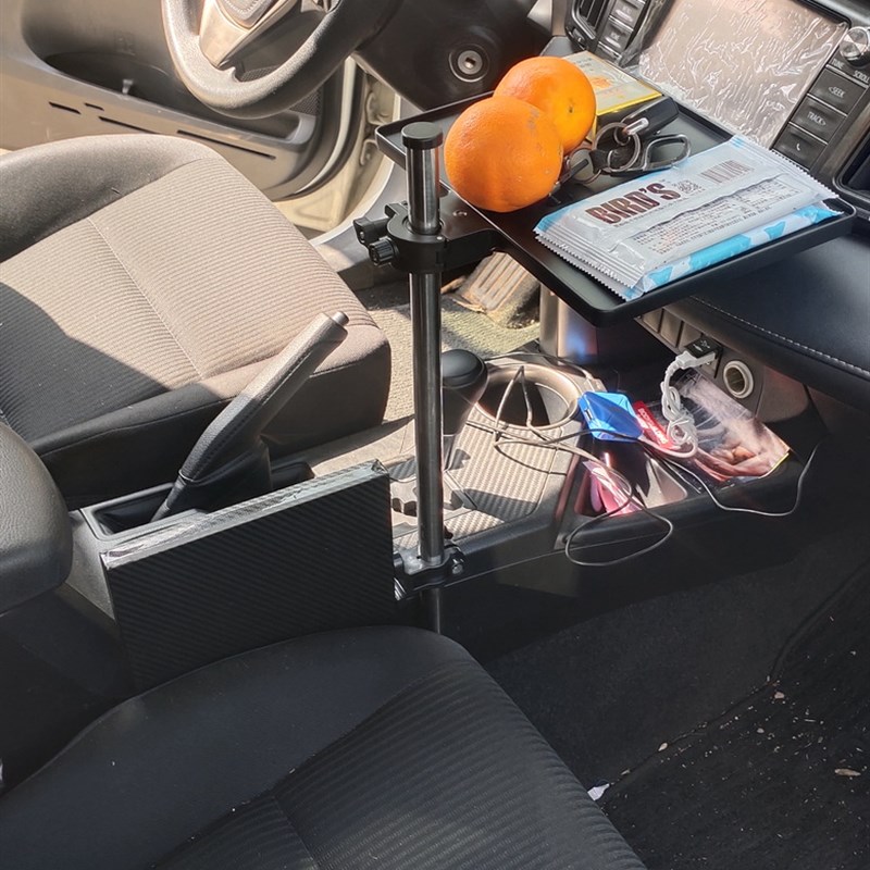 车载小桌板后排座椅多功能汽车餐桌可折叠收纳饭桌电脑车用副驾驶