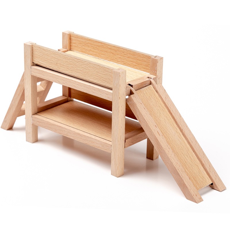 中国传统工艺木工榫卯玩具手工木制结构拼装小桌椅床模型儿童积木