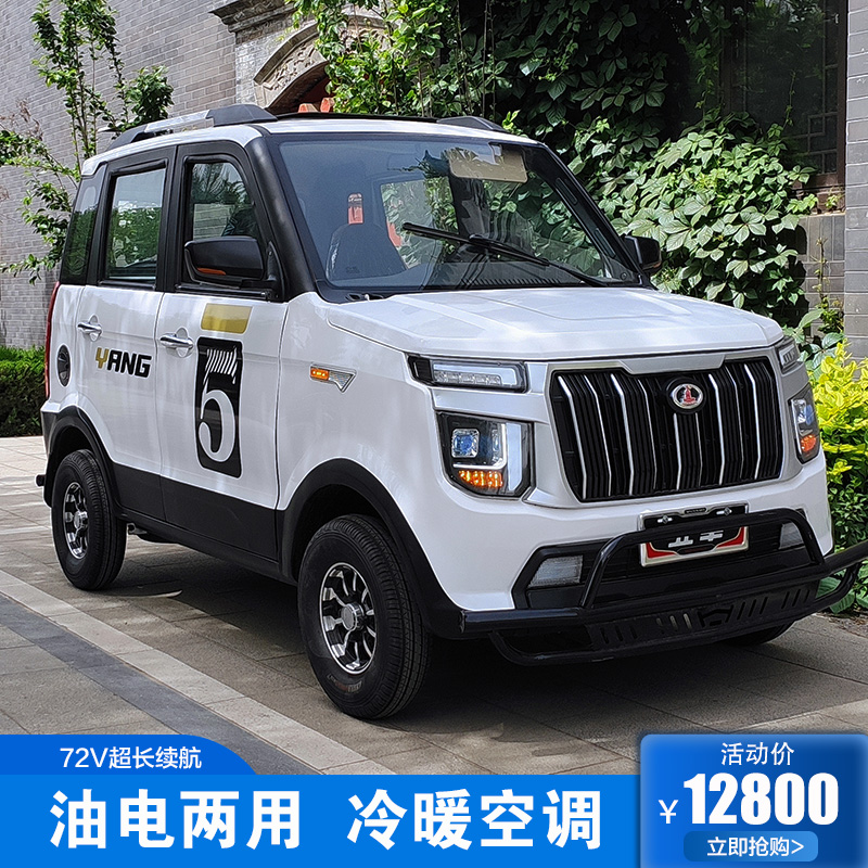 新能源电动四轮老年代步车接送孩子女士成人代步五门四座全封闭