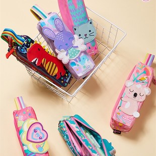 FH开学季 小学生卡通造型手拎大容量收纳笔袋软壳文具盒文件袋可A4