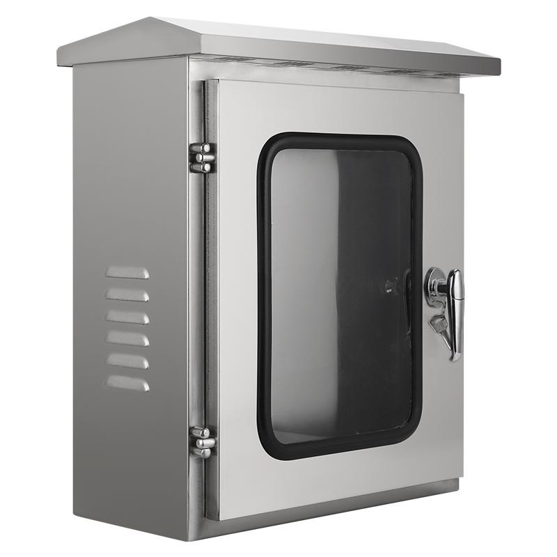 户外双层门不锈钢配电箱304内外门防雨按钮仪表监控箱室外控制箱