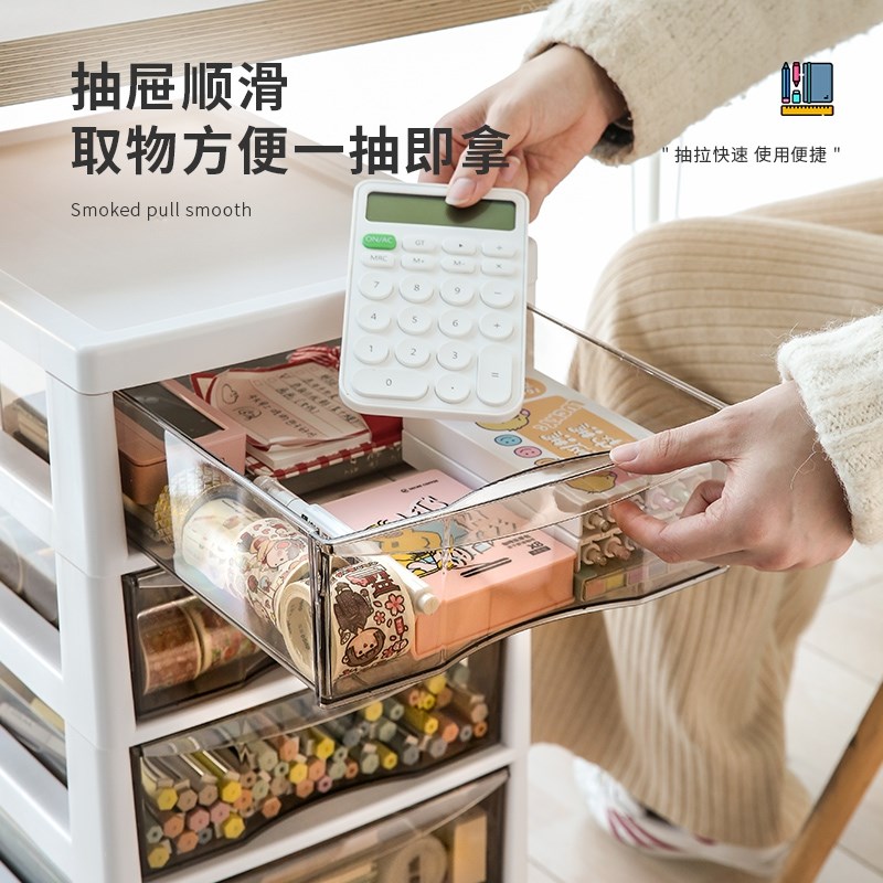 抽屉收纳柜子床头桌下护肤化妆品置物架窄边款夹缝隙侧边多层储物