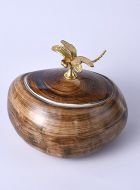 新中式陶瓷收纳罐摆件客厅玄关酒柜家居装饰品家用厨房密封储物罐