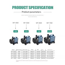 松宝Wp-4500/5500/6500/7500鱼缸鱼塘过滤泵水循环泵土地两用潜水