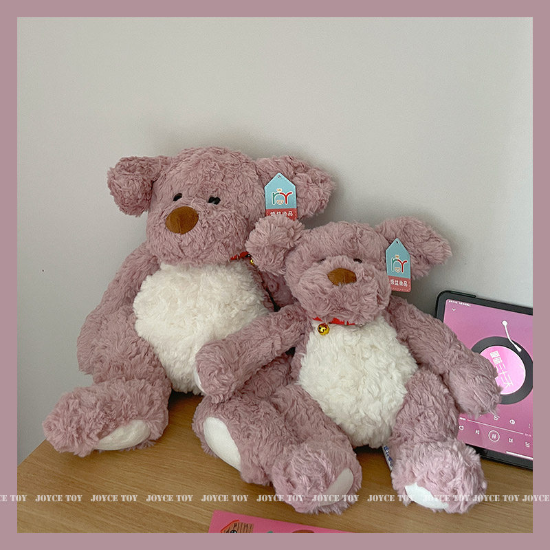 可爱紫色小奶狗玩偶毛绒玩具狗狗公仔床上睡觉抱枕安抚布娃娃礼物