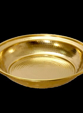 藏式果盘红铜盆洗脸盆洗漱婚庆盆加厚大口径铜盘家用供果盘多用盘