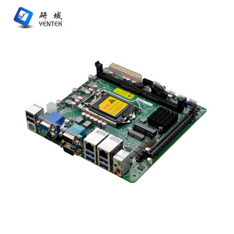 研域B75M1工控主板2/3代1155H61 Z77迷你ITX工业电脑DVI双网口6串