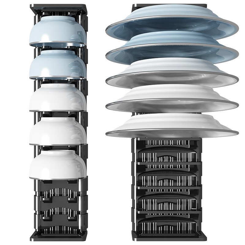 家用厨房碗碟收纳架不锈钢抽屉内置式置物架橱柜内拉篮碗盘沥水架