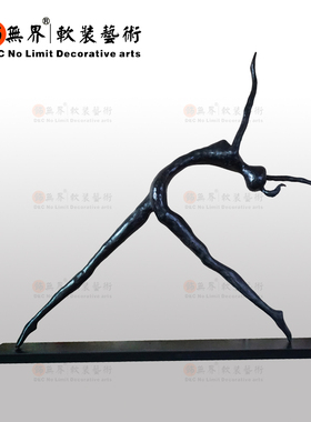 现代抽象艺术玻璃钢雕塑家居饰品大型人物装置饰软装落地大摆件