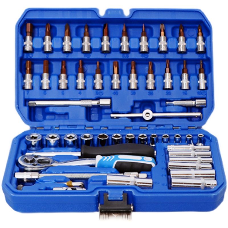 羽拓53件套筒组和套汽修维修套装工具两用扳手棘轮套筒工具套装