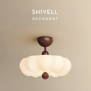 法式 卧室吸顶灯南瓜云朵吊灯儿童房中古奶油风全光谱护眼书房间灯