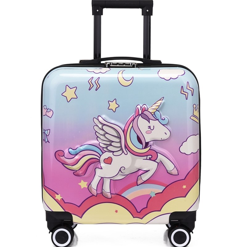 20寸儿童行李箱男童女孩卡通拉杆箱万向轮大容量旅行登机箱可坐骑