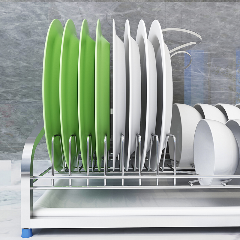 免打孔304不锈钢碗碟架厨房壁挂式 晾放碗筷置物架收纳碗盘沥水架